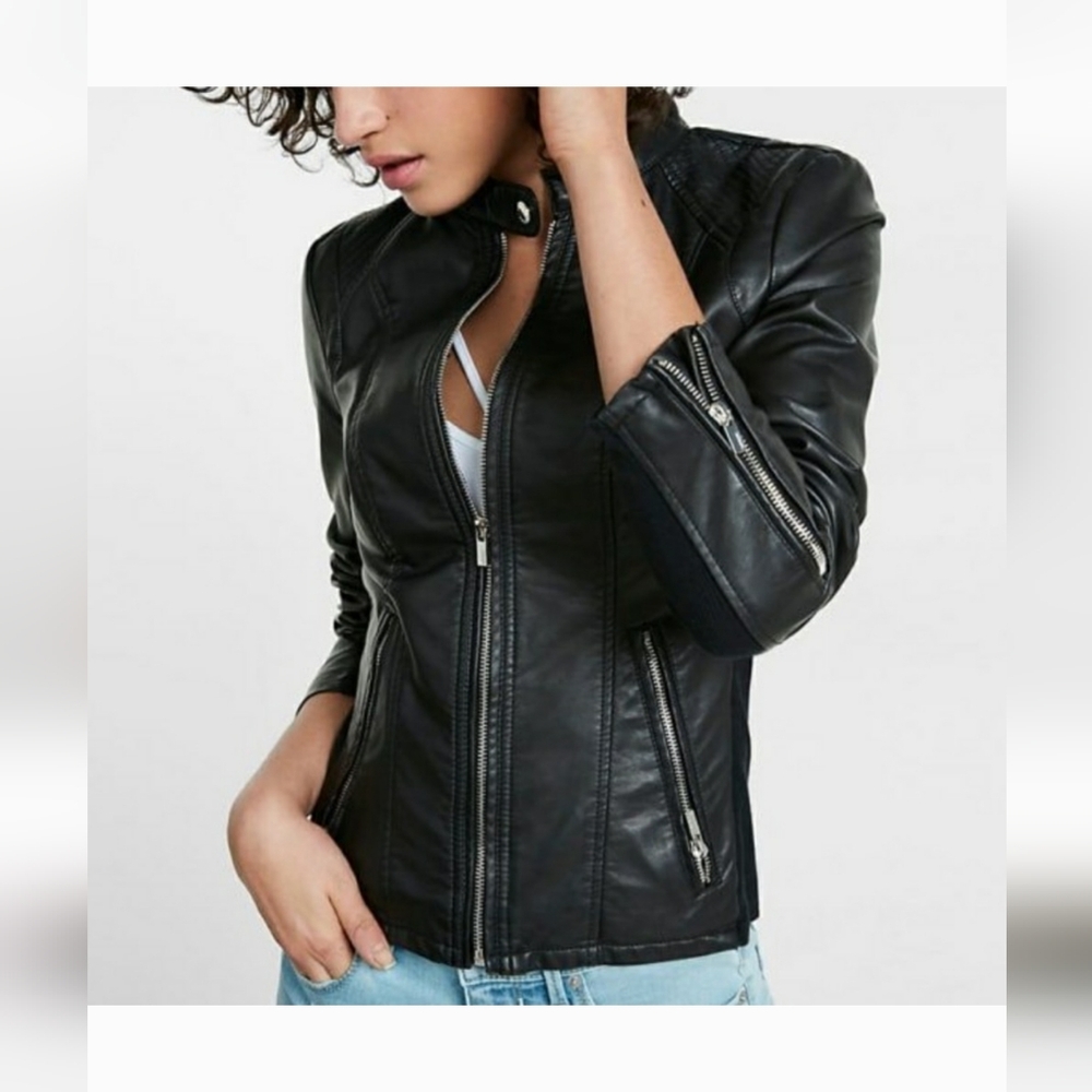 Express leather jacket size medium